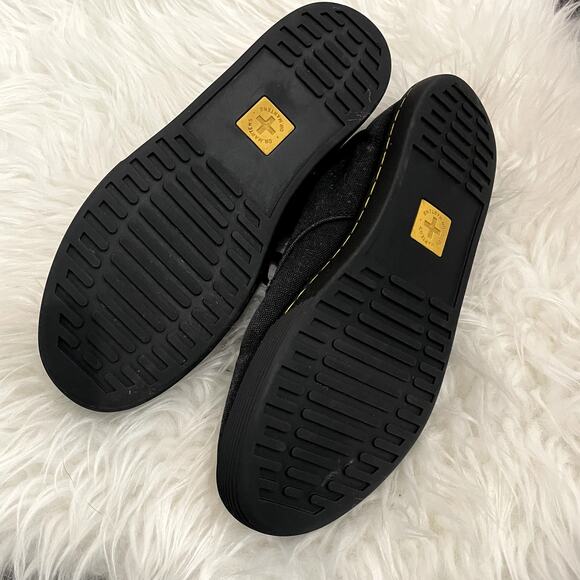 Dr Martens Santanita Canvas Casual Shoes Black Flat Lace Up Women's Size 8 - Picture 5 of 6